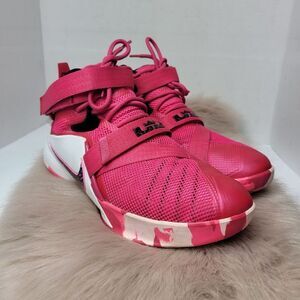 Nike Lebron Soldier 9 IX Pink White749417-601 Breast Cancer BCA Mens Size 7